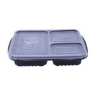 3 Compartments PP 3L Disposable Food Container 1mm Thickness