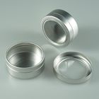 Aluminum Empty 5g 10g 20g Ps Plastic Screw Cap Jar tin box with clear pvc window