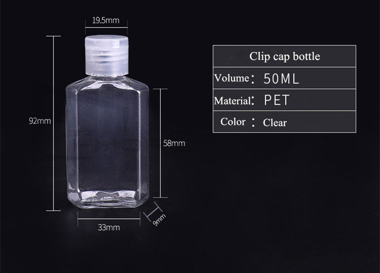 10ml 20ml 30ml 50ml 100ml Flip Top Cap Pet Plastic Bottle for hand sanitizer